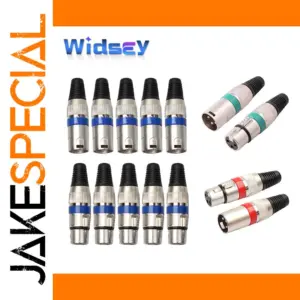 XLR 3-Pin Audio Microphone Connector Set