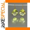 Vintage Waterdrop Earrings with Green Gemstones