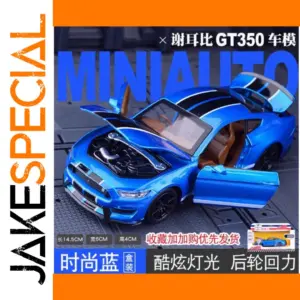 Vibrant Blue Ford Mustang Shelby GT350 Toy Model
