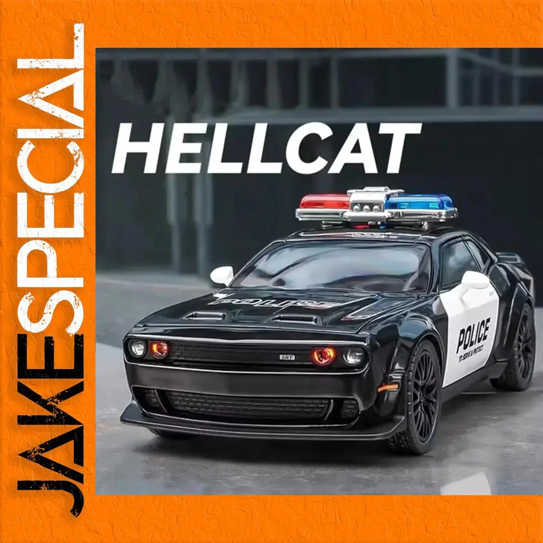 1:24 Scale Diecast Challenger SRT Hellcat & Police Car 1 1:24 Scale Diecast Challenger SRT Hellcat & Police Car