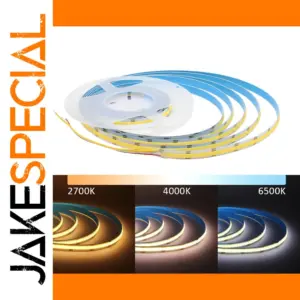 CCT COB LED Strip Lights 1-5m, 12/24V, 608 LEDs/m