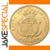 Vintage 1855 Spain 100 Reales Coin Replica