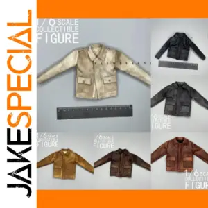 1/6 Scale PU Zipper Coat for Figures