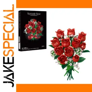 Red Rose Bouquet DIY Building Set with 458 Pieces