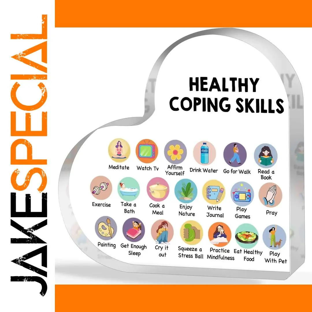 Heart-Shaped Acrylic Mental Health Decor DM-879 1 Heart-Shaped Acrylic Mental Health Decor DM-879