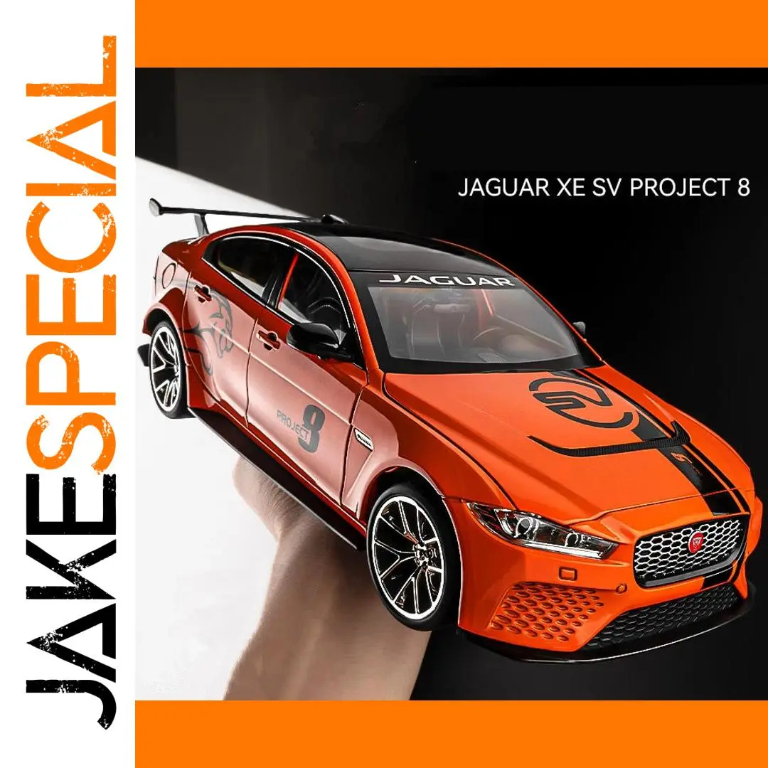 Vivid Orange Jaguar XE SV Project 8 Diecast 1 Vivid Orange Jaguar XE SV Project 8 Diecast