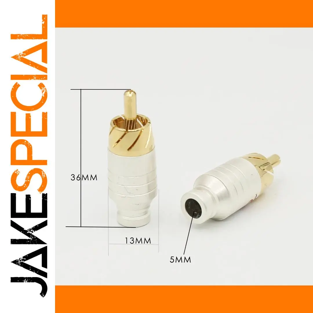 Premium 4-Pack Gold-Plated RCA Female Connectors 1 Premium 4-Pack Gold-Plated RCA Female Connectors