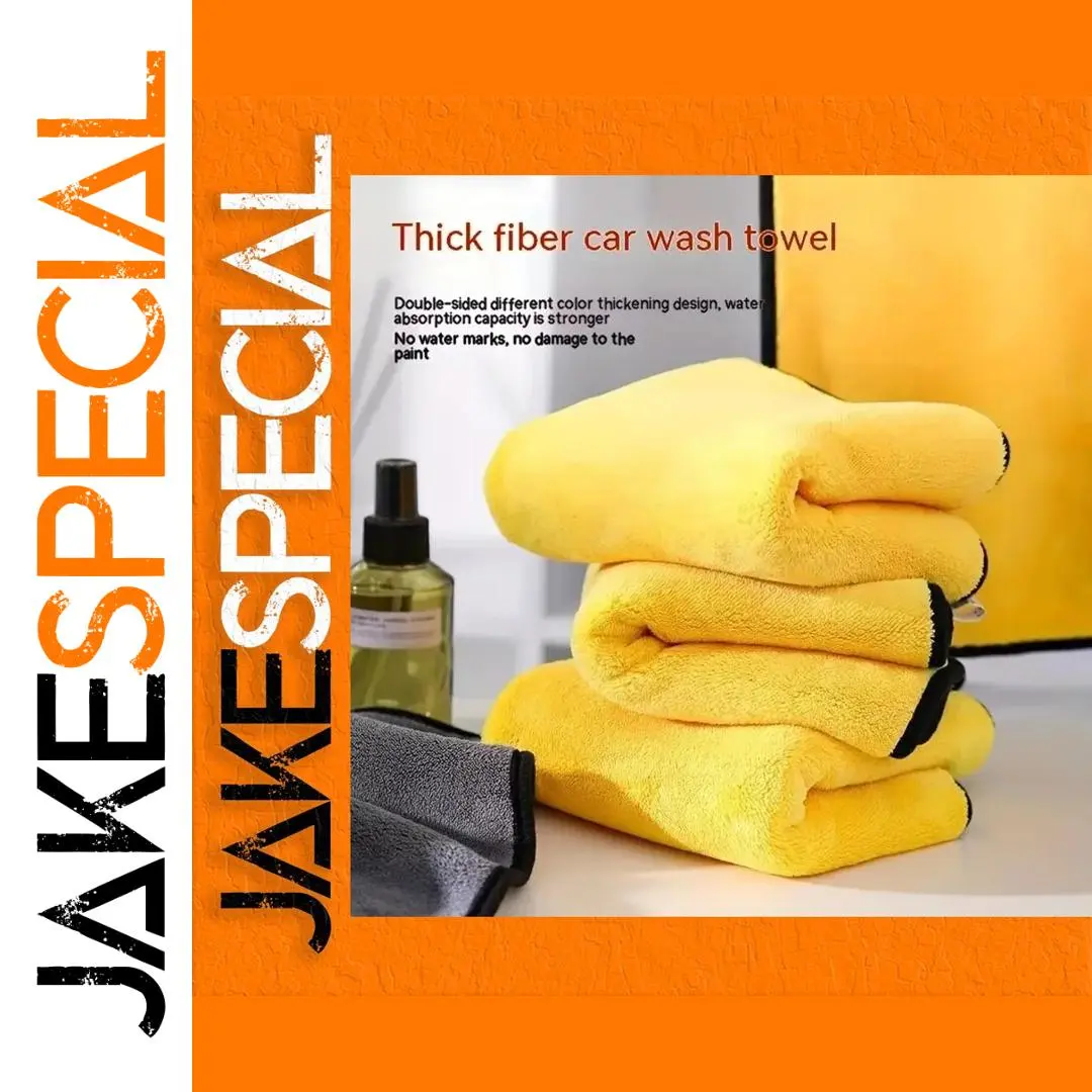 Vibrant Yellow Microfiber Car Towel Set (3 Sizes) 1 Vibrant Yellow Microfiber Car Towel Set (3 Sizes)