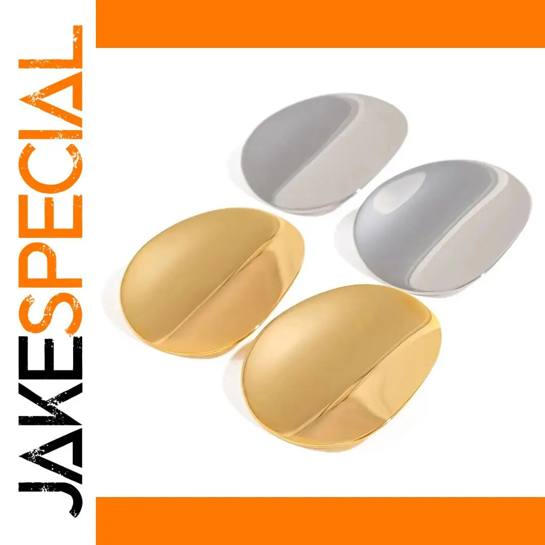 Stainless Steel Oval Earrings Model JDE2408043 1 Stainless Steel Oval Earrings Model JDE2408043