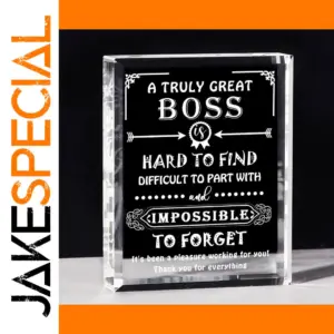 Elegant Boss Appreciation Desk Ornament in Acrylic
