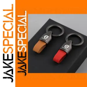 Luxury Leather and Zinc Alloy Keychain for Vehicles