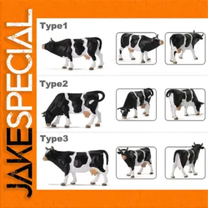 Set of 12 Realistic PVC Cow Miniatures