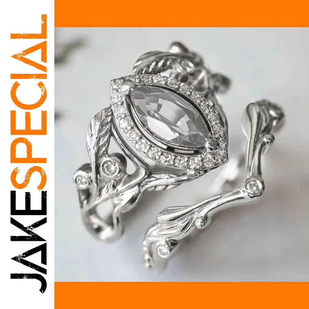 Elegant Women's Zircon Stone Ring Set 1 Elegant Women's Zircon Stone Ring Set