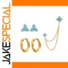 Stainless Steel Turquoise Jewelry Set for Women