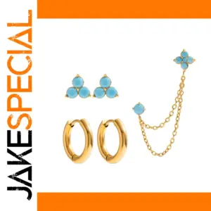 Stainless Steel Turquoise Jewelry Set for Women