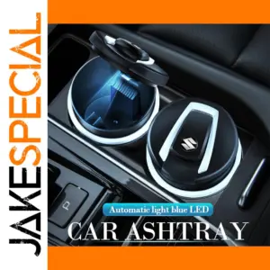 Modern Car Ashtray with Blue LED Light