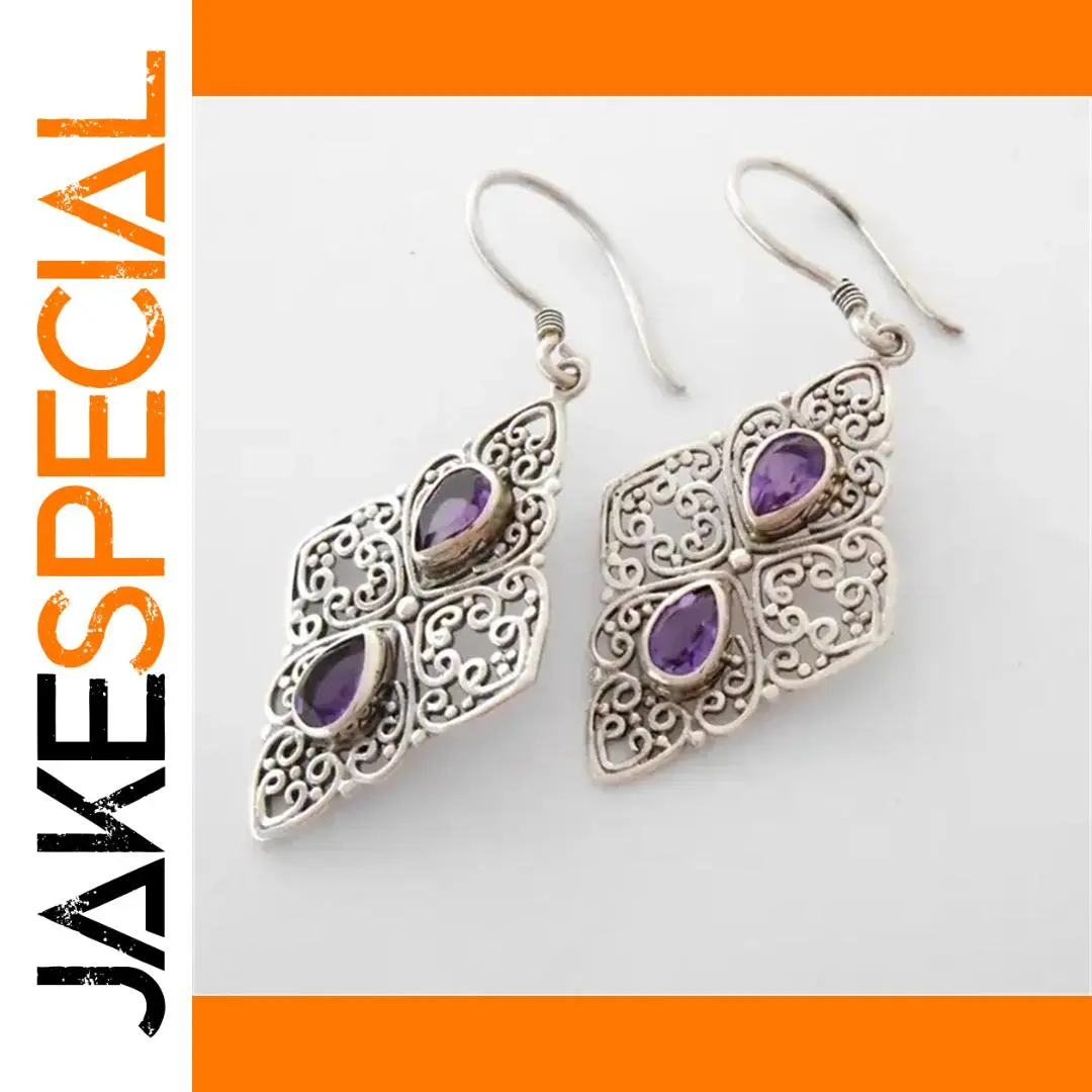 Vintage Silver Water Drop Earrings 1 Vintage Silver Water Drop Earrings