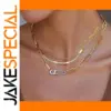Stainless Steel Gold Layered Chain Necklace