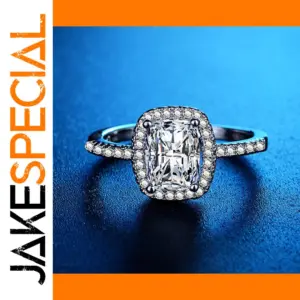 Elegant Silver Engagement Ring with Cubic Zirconia