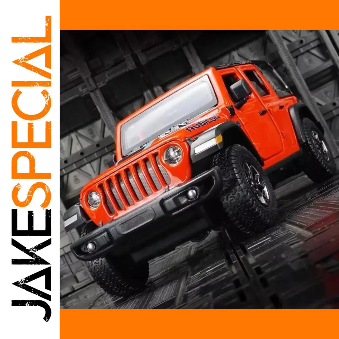 Red 1:24 Jeep Wrangler Rubicon Diecast Model 1 Red 1:24 Jeep Wrangler Rubicon Diecast Model