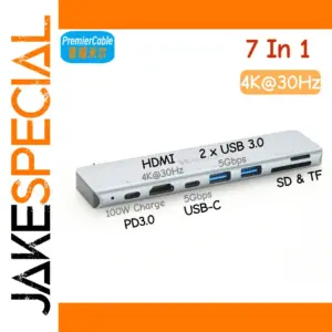 Space Grey 7-in-1 USB-C Hub with 4K HDMI