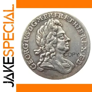 Vintage King George I 1723 Silver Coin Replica