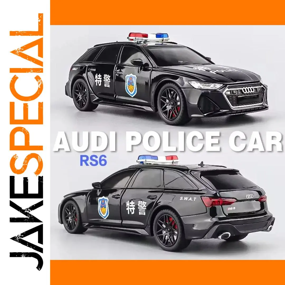 1:24 Audi RS6 Police Model Car 1 1:24 Audi RS6 Police Model Car