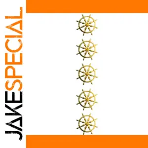 Gold Miniature Rudder Wheels for Models