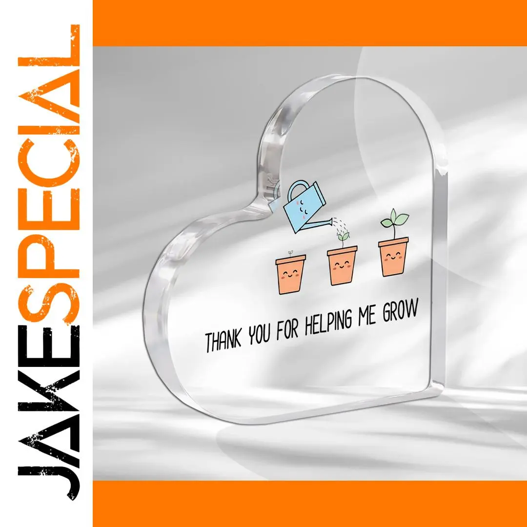 Heart-Shaped Acrylic Teacher Appreciation Ornament 1 Heart-Shaped Acrylic Teacher Appreciation Ornament