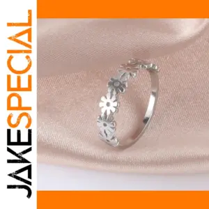 Daisy Stainless Steel Women's Ring in 3 Colors