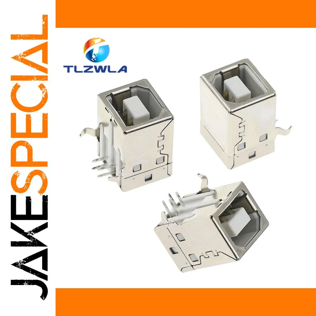 Square USB B Female Connectors Set of 10 1 Square USB B Female Connectors Set of 10