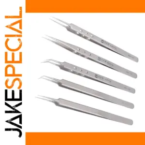 Precision Stainless Steel Tweezers Set for Electronics