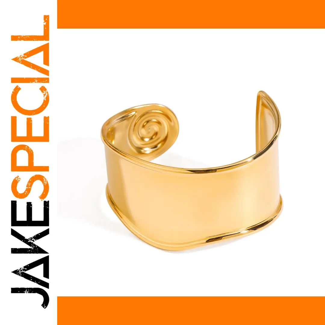 Stainless Steel Gold Cuff Bracelet for Women 1 Stainless Steel Gold Cuff Bracelet for Women