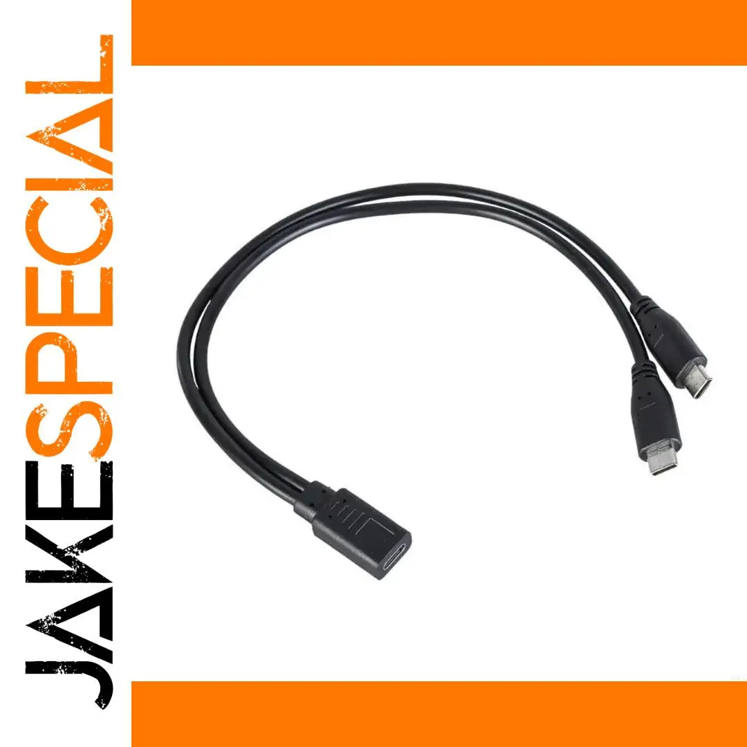 30cm USB Type C Splitter Y Cable for Charging 1 30cm USB Type C Splitter Y Cable for Charging