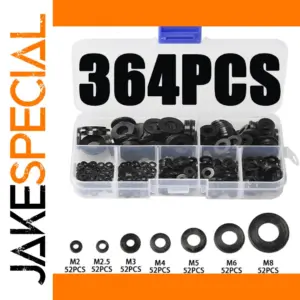 Black Nylon Flat Washer Set for DIY Projects