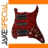 Red & Black Strat Pickguard with Custom Electronics