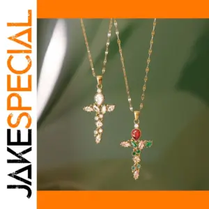 Stainless Steel Women's Gold Pendant Necklace