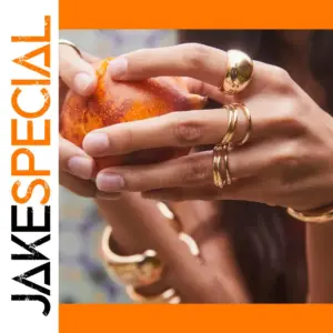 Bold Gold Stainless Steel Dome Ring