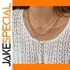 Stainless Steel Gold Three-Layer Necklace