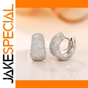 Silver Zircon Triangle Stud Earrings for Women