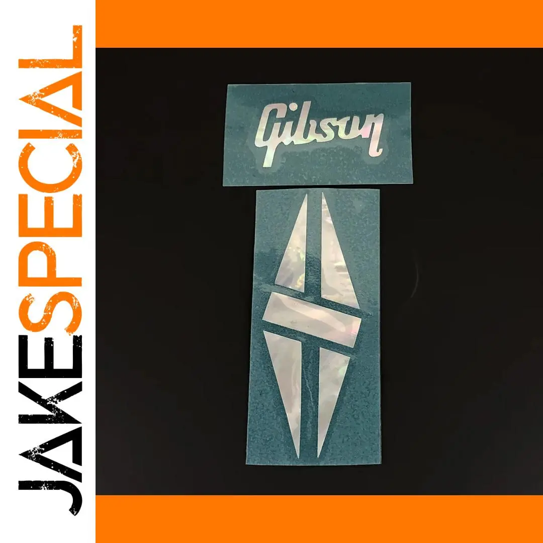 Mother-of-Pearl Guitar Decal with Geometric Design 1 Mother-of-Pearl Guitar Decal with Geometric Design