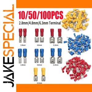 Insulated Spade Wire Connectors Set (10/50/100)
