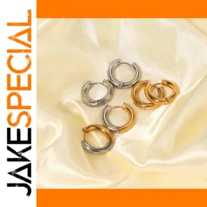 Stainless Steel Gold Hoop Earrings 18.9mm