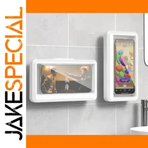 White Waterproof Bathroom Phone Holder