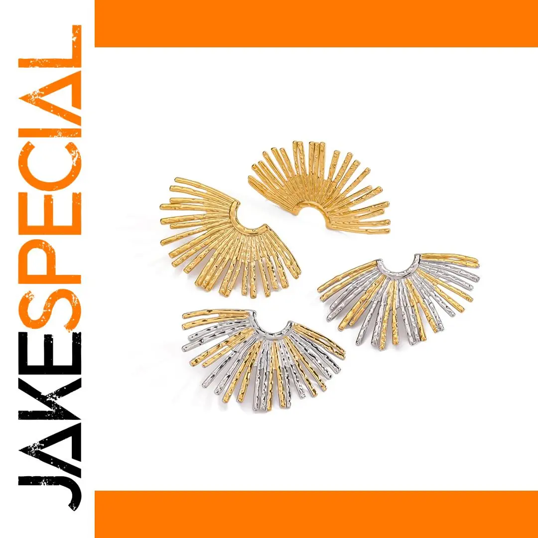 Stainless Steel Sunburst Earrings 1 Stainless Steel Sunburst Earrings