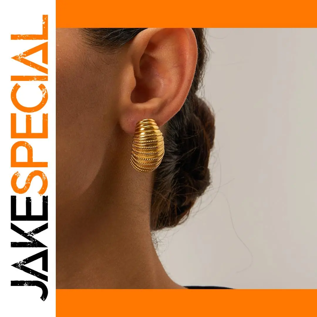 Stainless Steel PVD Gold Earring for Women 1 Stainless Steel PVD Gold Earring for Women