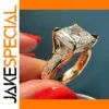 Silver Geometric Wedding Ring with Cubic Zirconia