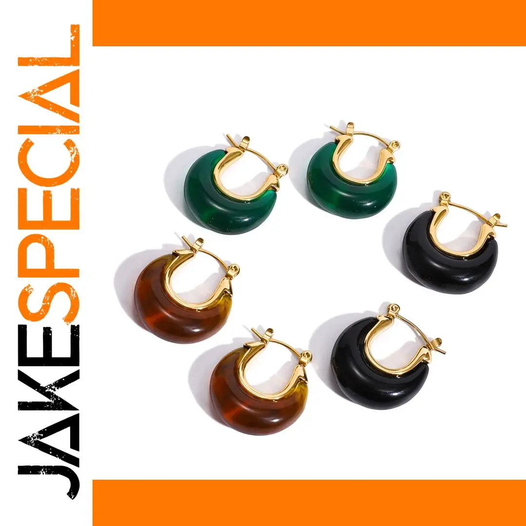 Vintage Stainless Steel U-Shaped Earrings 1 Vintage Stainless Steel U-Shaped Earrings