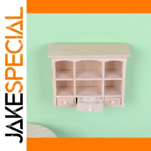 Miniature Wooden Dollhouse Cabinet for 1/12 Scale