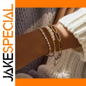 Gold Stainless Steel Zircon Bracelet for Women